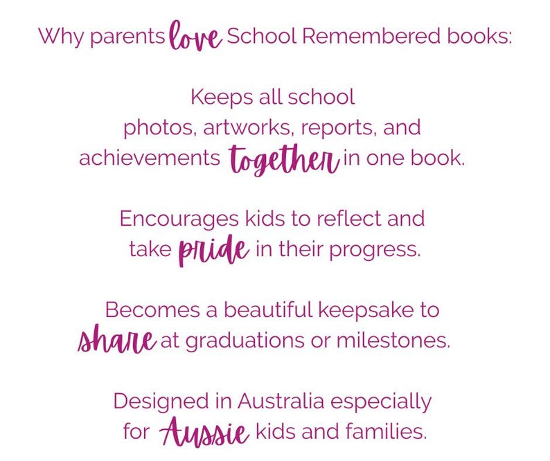 Australian School Memory Book | Photo, Artwork & Keepsake Organiser afbeelding 6