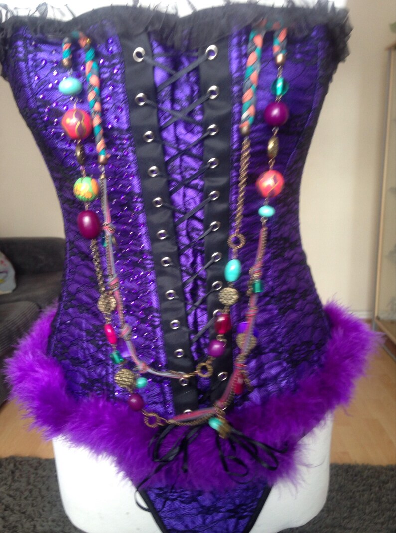 Purple Over Bust Corset