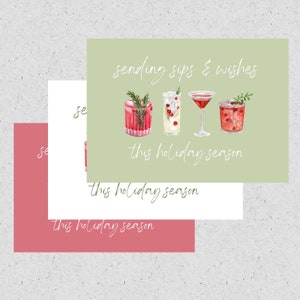 Sips and Wishes kerstkaarten