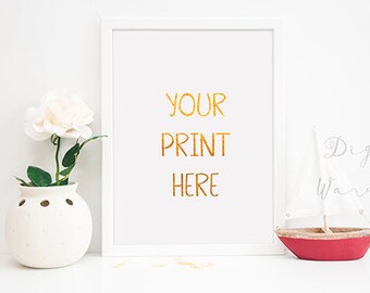 styled white frame mockup