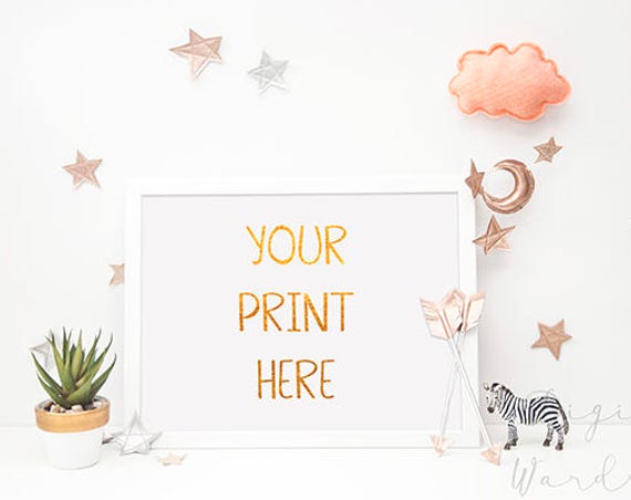 Download White Frame Mockup Mock Up W Succulents Cactus Cloud Free Mockup App Mockups Psd Download