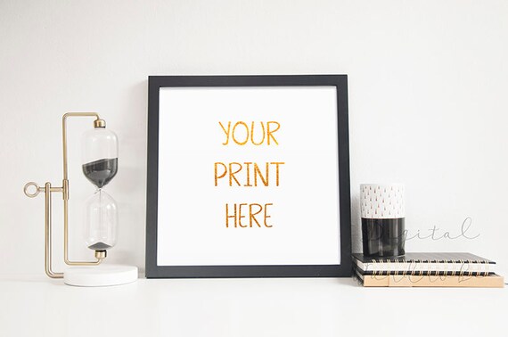 Black Square Frame Mockup Mock Up W Hourglass Styled Black Square Frame Mockup Mock Up W Hourglass Styled