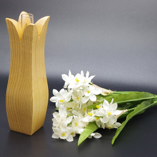 Wood Test Tube Vase Etsy UK