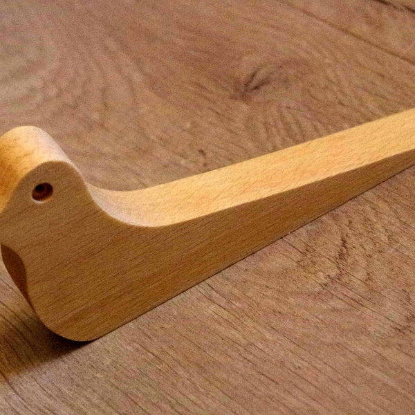 Wooden Door Stop / Wedge. Bird Shape. Handmade. Scottish Beech.