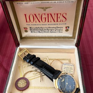 Vintage 14K Solid Gold Longines Men&#39;s Watch w/ Box