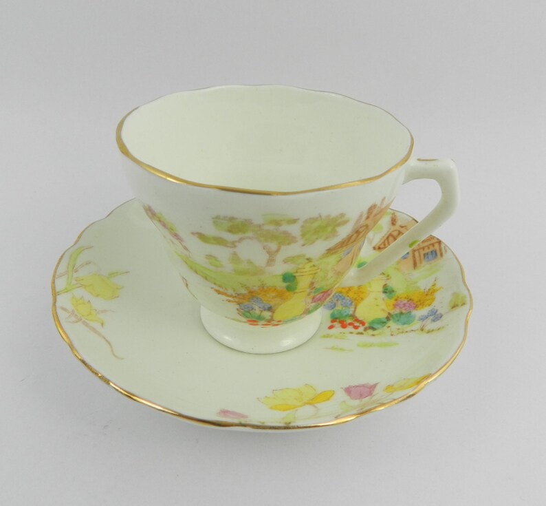 Porcelain coffee tea cup hand painted Fenton Radfords England