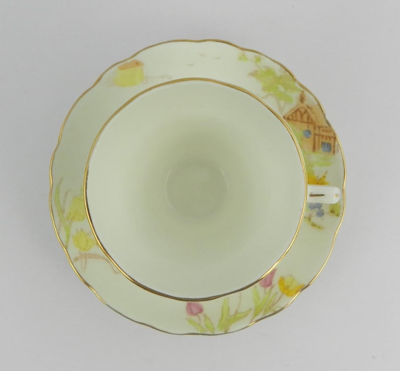 Porcelain coffee tea cup hand painted Fenton Radfords England