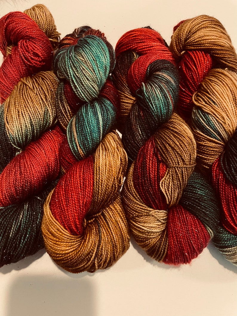 Hand Dyed Sock Yarn Christmas on Frasers Ridge Christmas Etsy