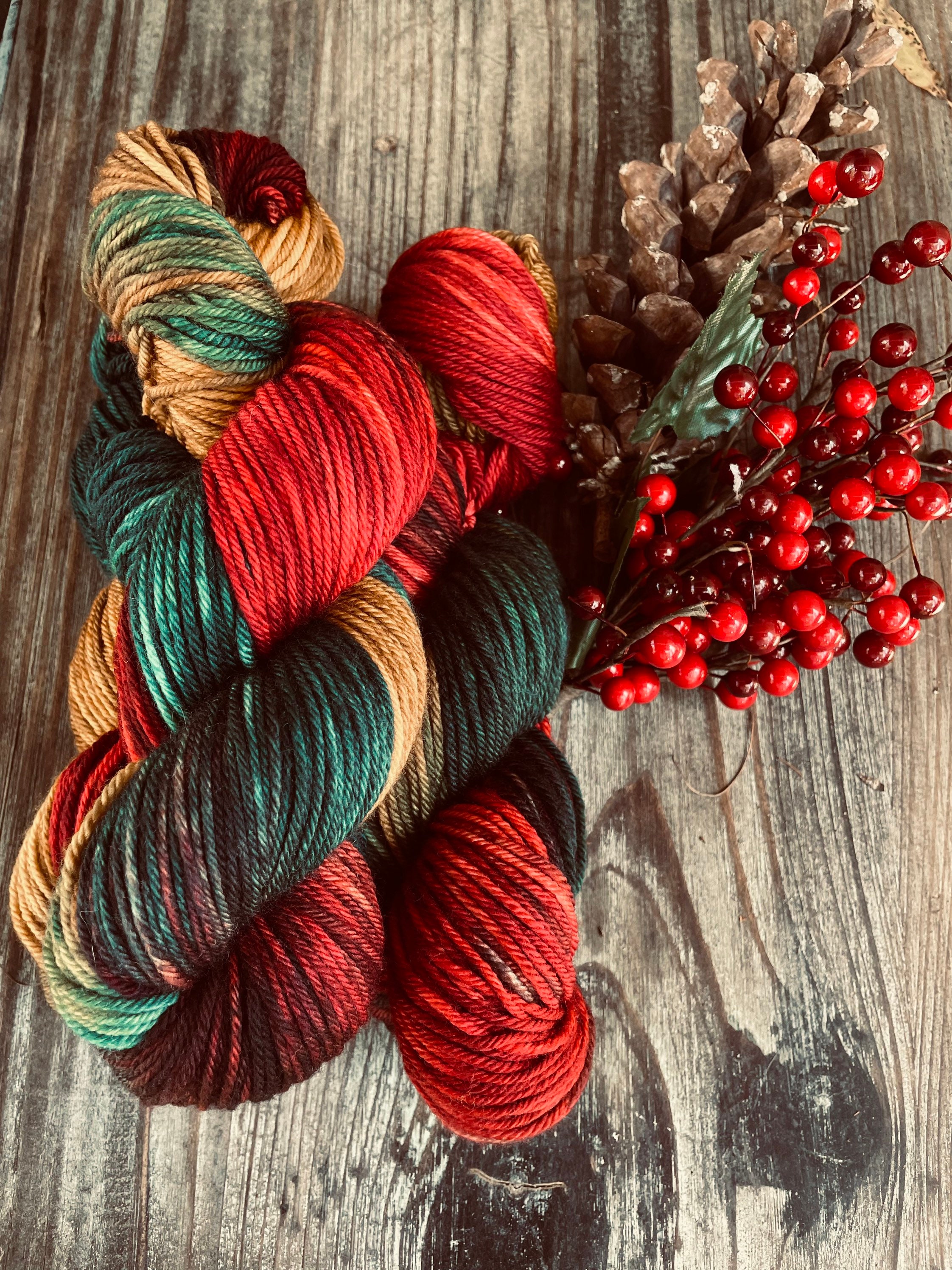 Worsted Weight Christmas on Frasers Ridge Hand Dyed 