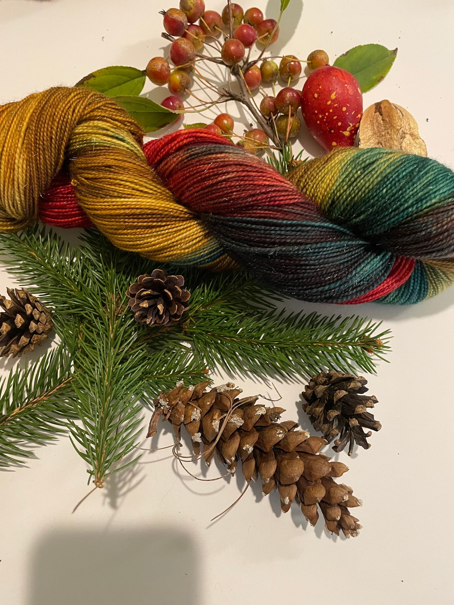 Hand Dyed Sock Yarn Christmas on Frasers Ridge Christmas Etsy