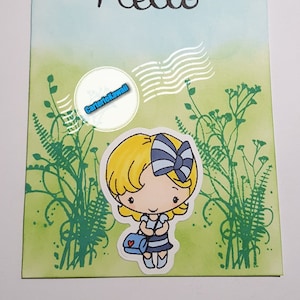 Carte Petite fille marine