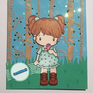 Carte Petite fille dans les bois