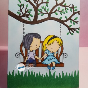 Tarjeta swing romántica