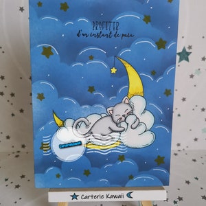 Carte Chat Lune