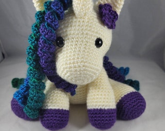 Custom Crochet Unicorn, Plush Amigurumi, Gift for Kids, Handmade Stuffed Toy