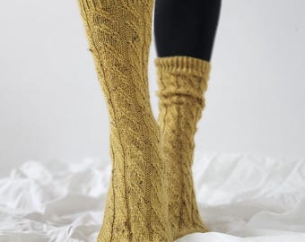 Cozy Cable Knit Sock Pattern | PDF Digital Download