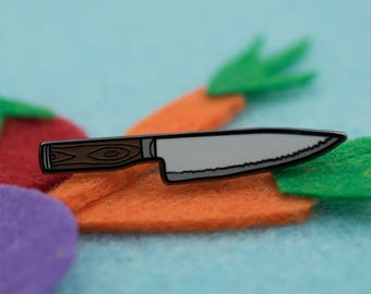 Chefs Knife Hard Enamel Lapel Pin