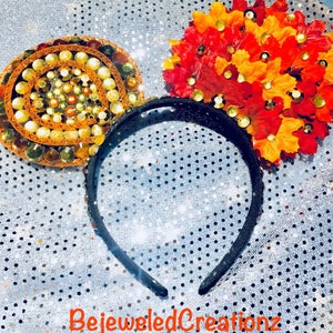 Decorative headband, halloween, rave, EDM, Cosplay, Head wear, Fall, Headband, Orange, Yellow, Head band