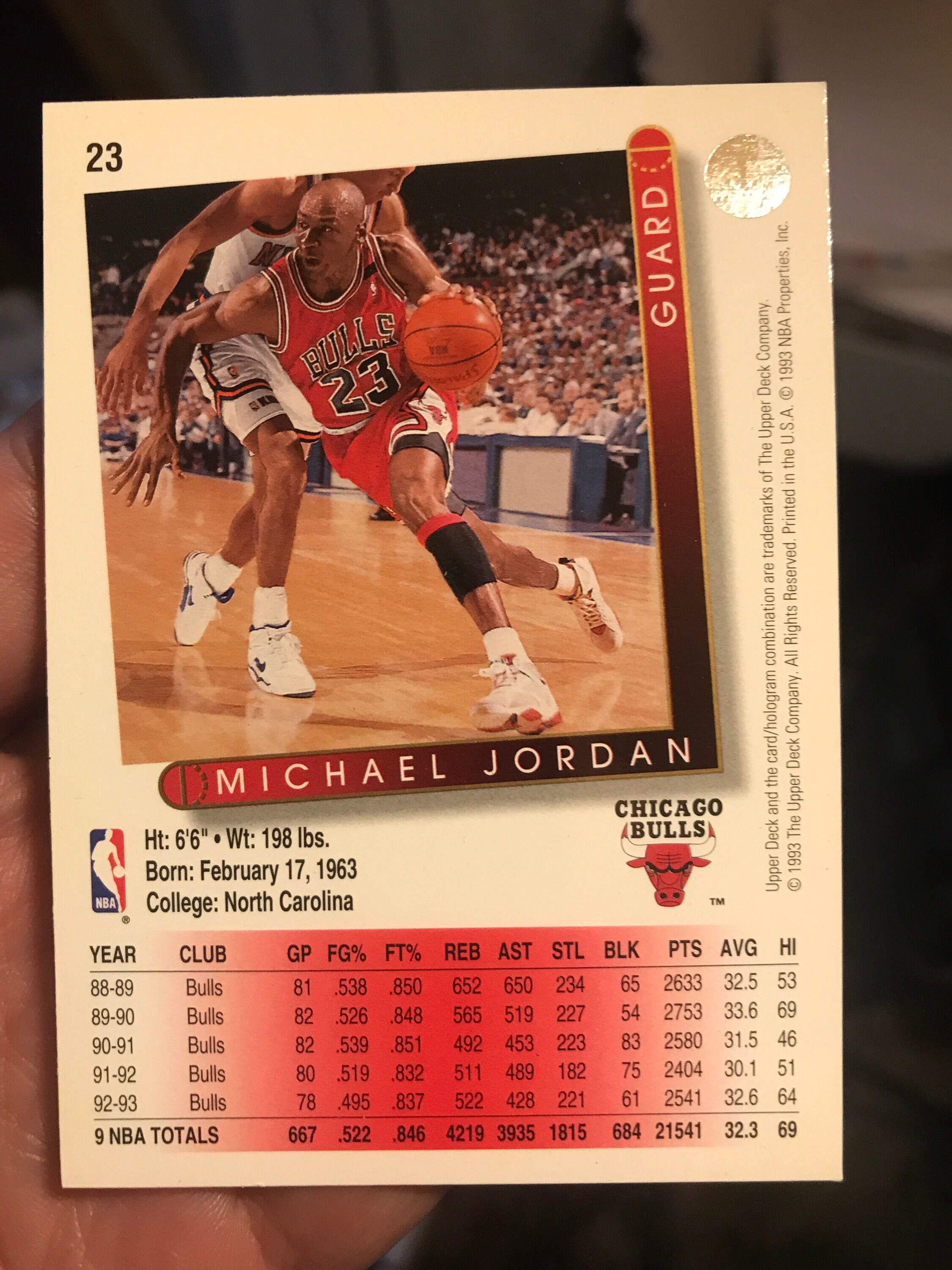 how much is a upper deck michael jordan card