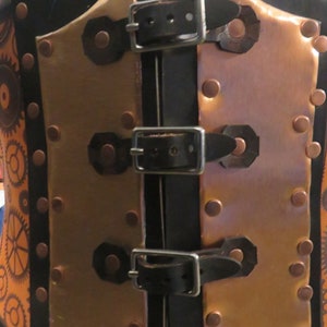 Steampunk Underbust Leather Corset image 5