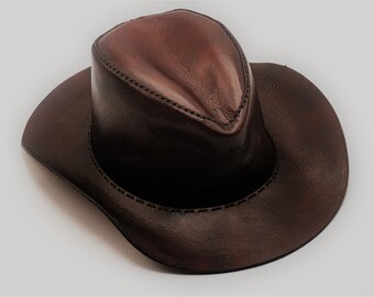 Hand Made Leather Cowboy Hat