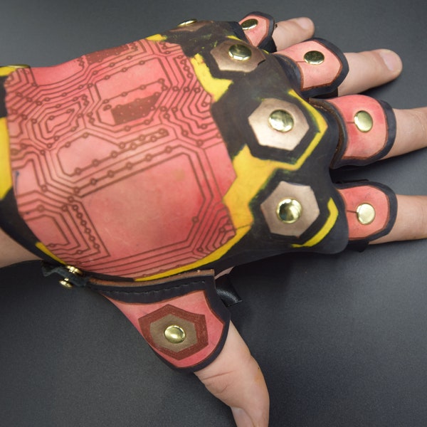 Cyberpunk Gloves Open Palm Handgaurd Gauntlet