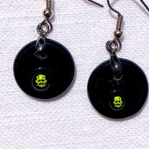 Frankenstein Halloween Dangly Earrings Halloween Jewelry Frankenstein Earrings Monster Jewelry Monster Accessories Halloween Accessories