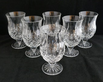 Set 6 WATERFORD CRYSTAL Lismore 12 Days of Christmas Punch Juice Glass 5 1/4"
