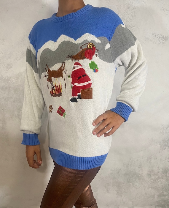 Ugly Christmas Sweater. Vintage Ugly Christmas Swe