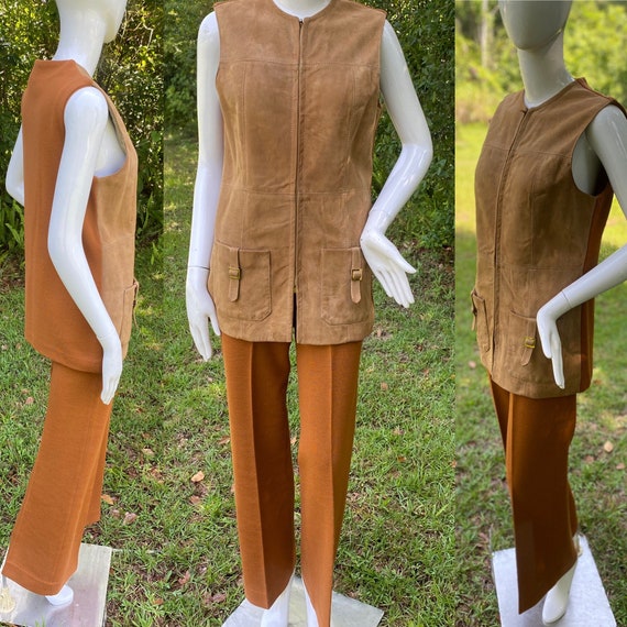 60s leather and wool mod suit. Neusteters vintage