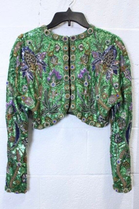 Rare Amen Wardy Sequined Bolero Jacket. Medium. Ex