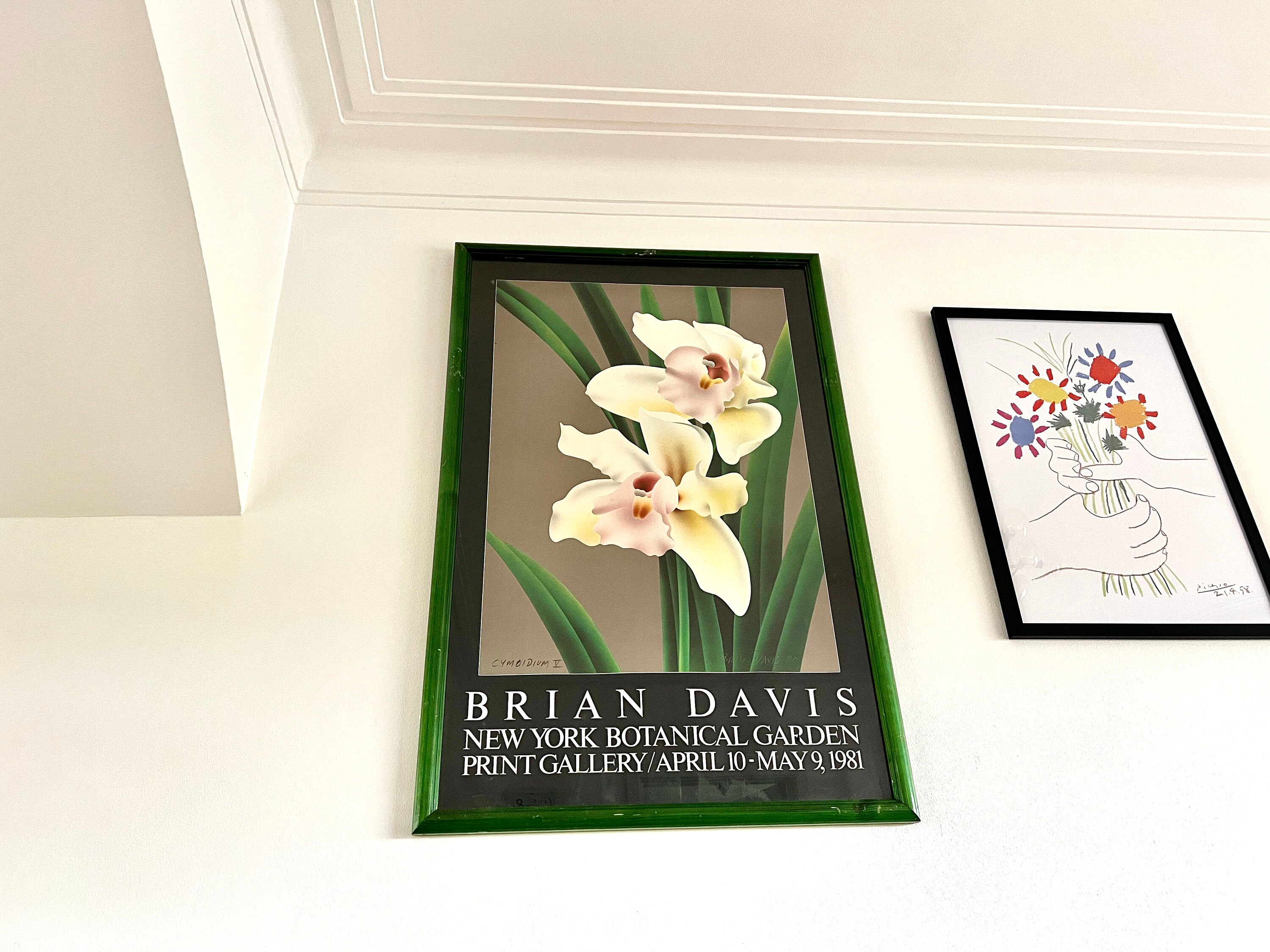 Vintage Extra Large Brian Davis Framed Exhibition Poster