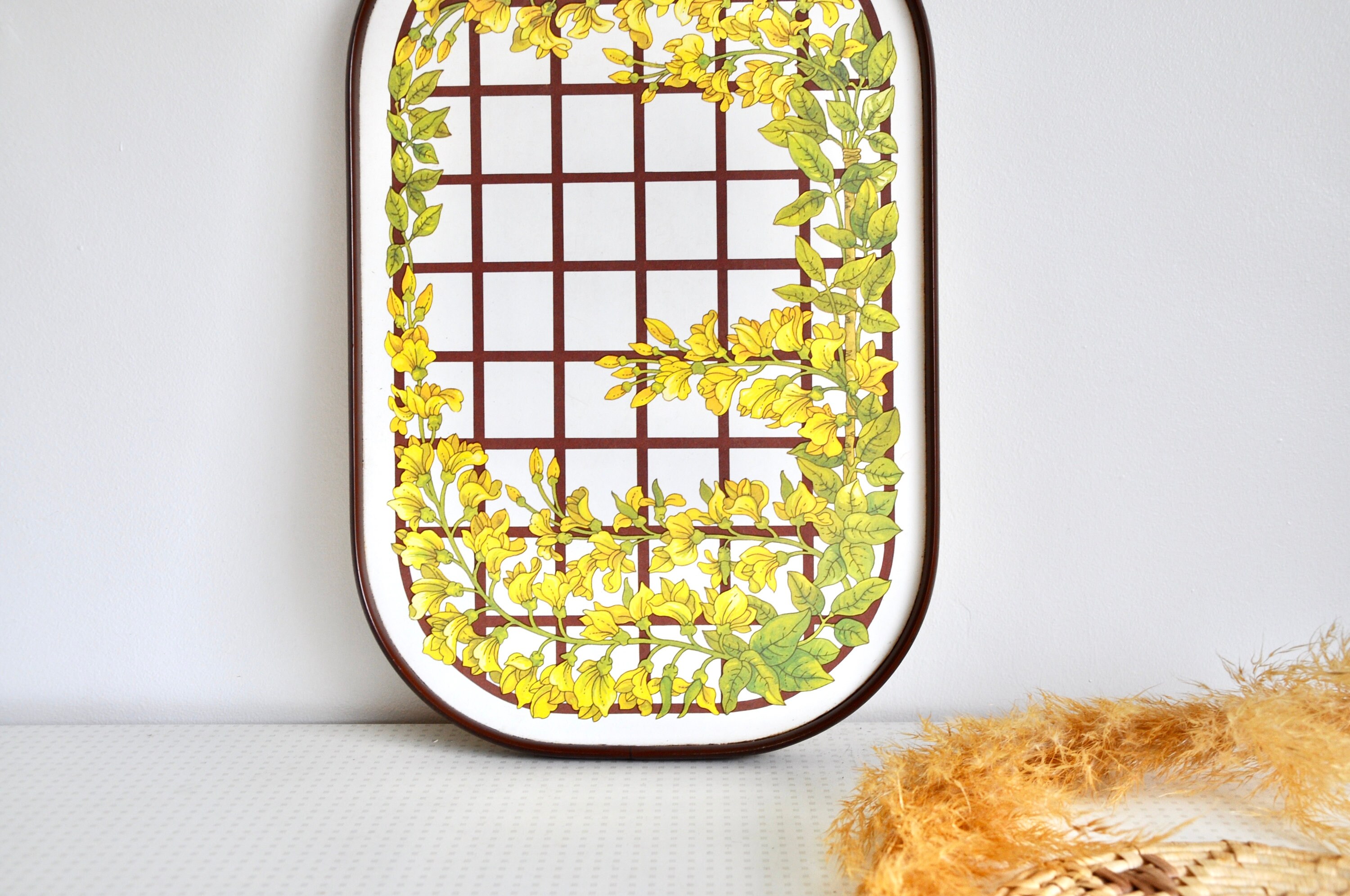 Vintage Clover Leaf Laburnum Pattern Vintage Melamine Tray or Platter ...