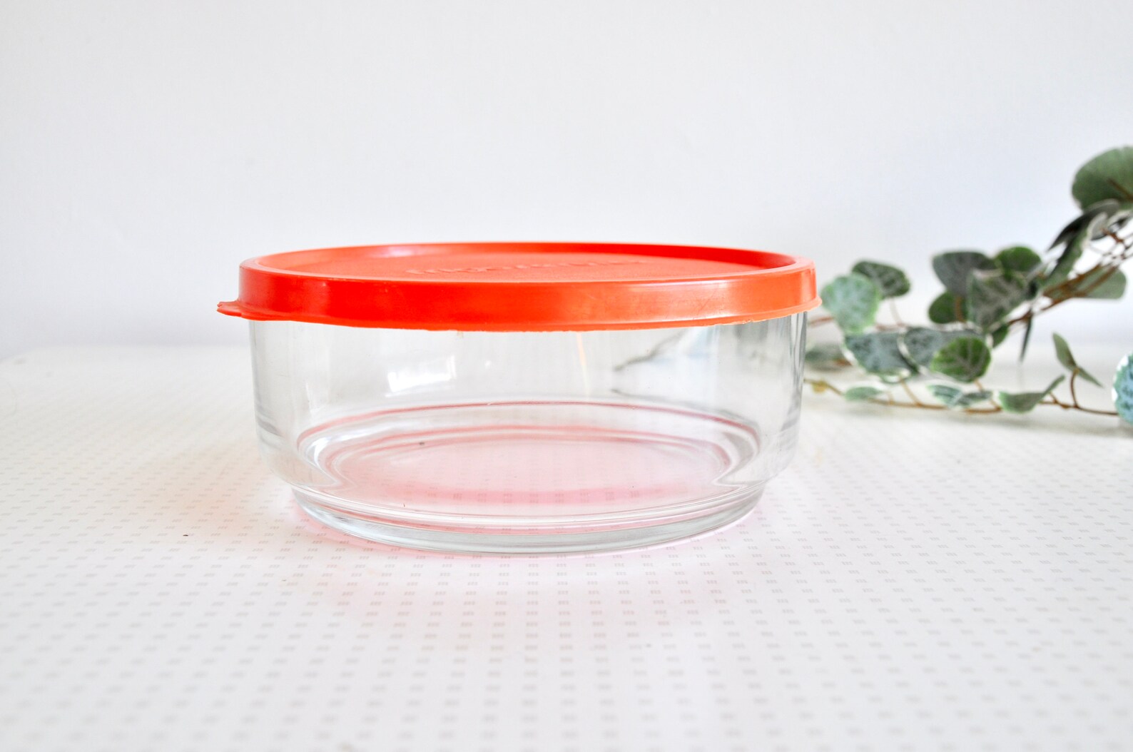 Vintage Frigoservice trifle bowl with orange plastic lid Etsy