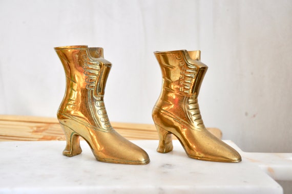 brass boot shoes