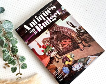 Boken Vintage Antiques on a Budget, en antikvitetsbok av Tony Curtis från 1973