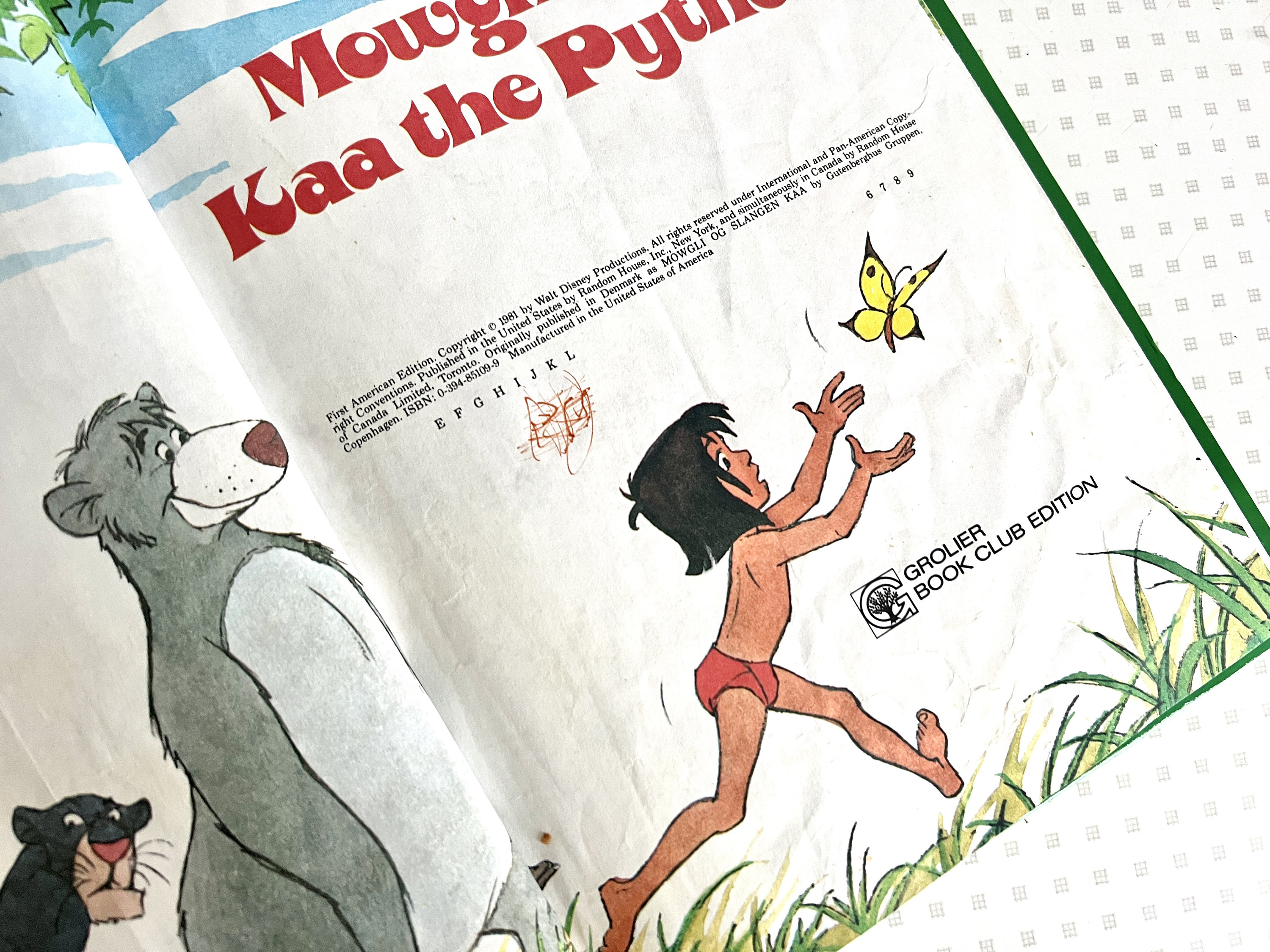 Vintage Walt Disney Mowgli and Kaa the Python Book From 1981 - Etsy UK