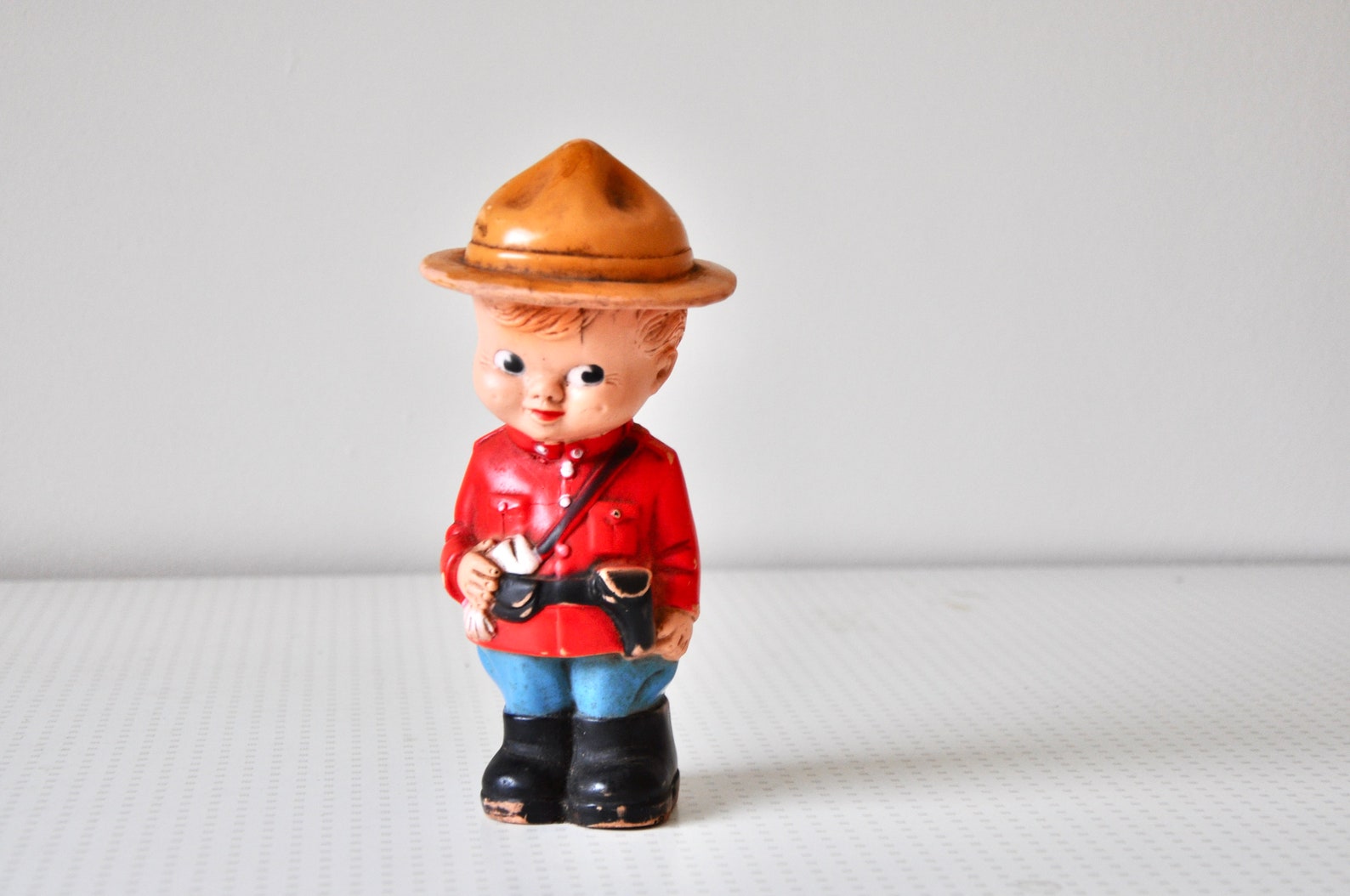 Vintage Canadian Mountie Mounted Police Rubber Toy From the Etsy