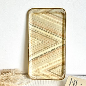 Vintage retro design fiberglass serving tray from the 1970s