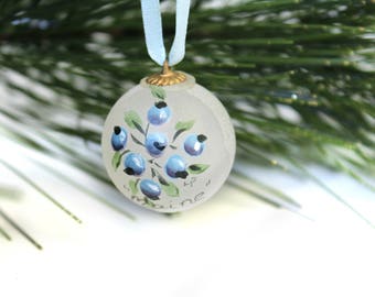 Mini Christmas Ball / Maine Blueberry Ornament