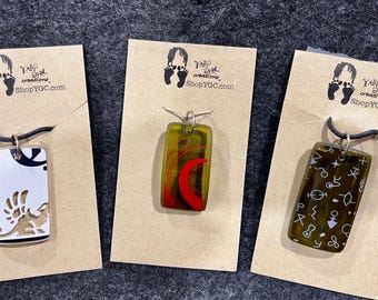 Recycled Glass Bottle Pendants