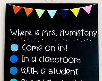 Letrero de puerta de enfermera / Regalo de maestro personalizado / Letrero de puerta PT / Letrero de educador personalizado / Letrero de puerta OT / Letrero de puerta SLP / Letrero de escuela de pizarra