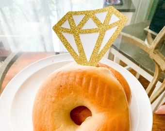 Decoración de bagel de diamantes