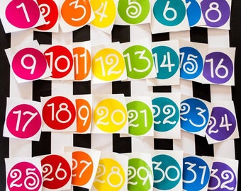 Rainbow Number Line Up Spots | Classroom Line Spots | Classroom Line Order | Rainbow Classroom Line Up Spots | Classroom Management Spots