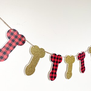 Glitter and Buffalo Plaid Penis Banner image 1