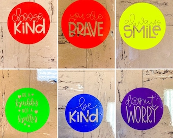 Motivational Line Up Stickers- RAINBOW
