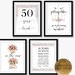 50th Birthday Party Prints, Decorations, Printables, Table Decor, 50 ...