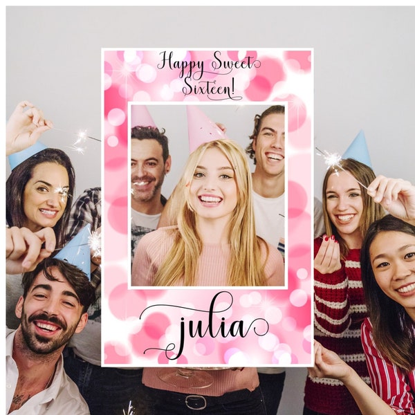 Sweet 16 Selfie Frames, Photo Booth Frames, 21st Birthday Selfie Frame,Any Age Birthday Selfie Frame, DIGITAL FILE ONLY