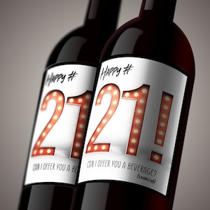 21st Birthday Wine Labels &#39;You&#39;re Legal&#39;  Bottle Gift Label, 21st Birthday Gift, DIGITAL FILE, Instant Download