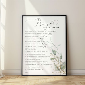 Prayer of St. Francis, Typography Art, Religious Print, Inspirational Print, INSTANT DOWNLOAD, GGSS